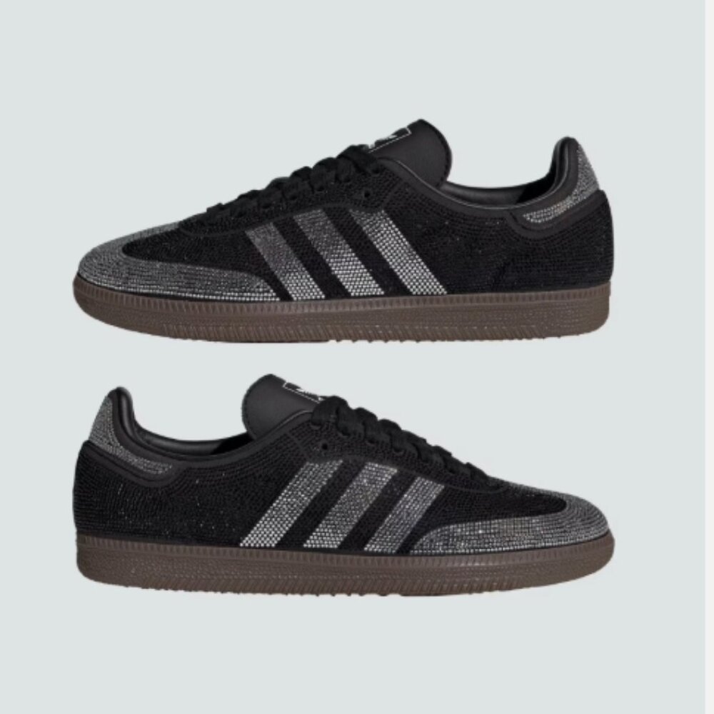 adidas Originals: Samba OG - Black Silver Rhinestones - Size 7W